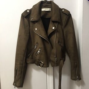Brown Zara Moto Jacket